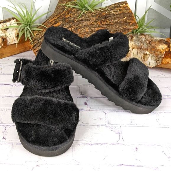 Koolaburra by UGG Furr-ah Buckle Slides Slippers - Picture 1 of 9